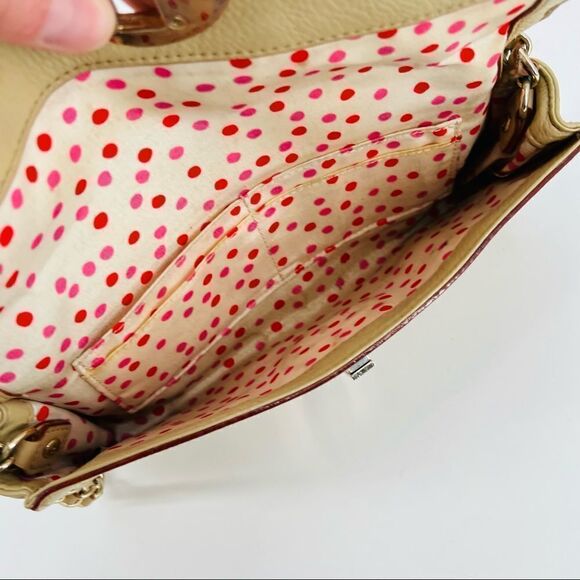 Kate Spade cream shoulder bag turn close chain clutch - Picture 5 of 9